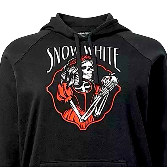 Torrid Skull Skeleton Snow White Graphic Classic Fit Hoodie Nwt
